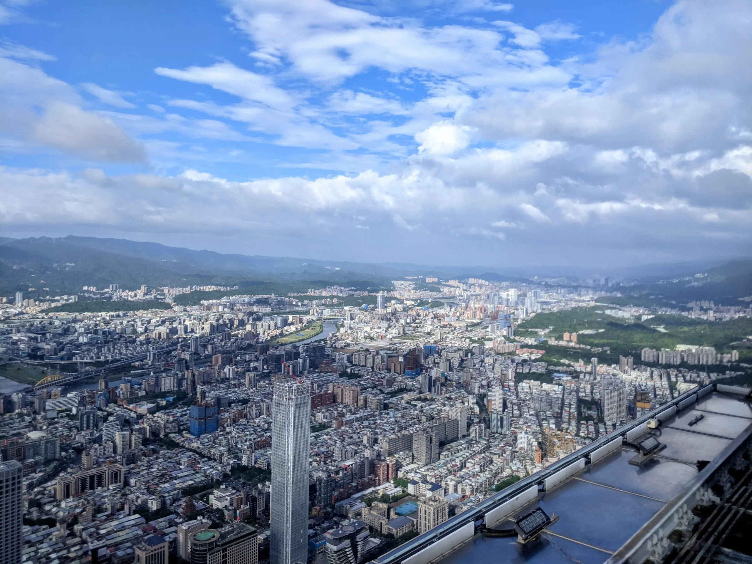 a view of taipei city from the top of taipei 101, taipei, taiwan