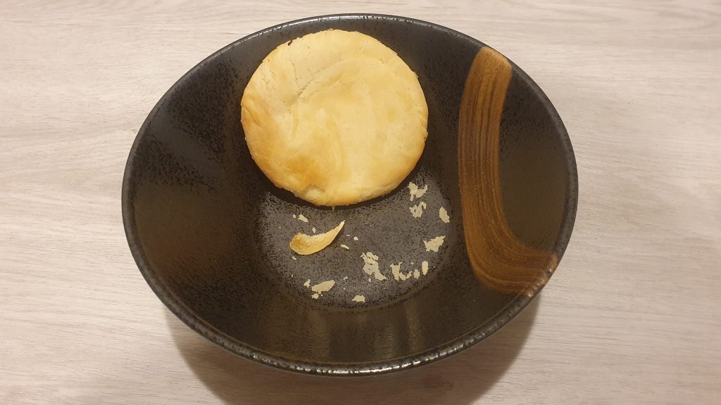 a taiwanese sun cake pastry in a bowl 